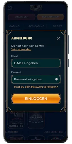 MonsterWin Casino Anmeldung