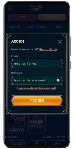 MonsterWin Casino Accesso