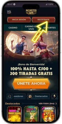 Visita el sitio web oficial de MonsterWin
