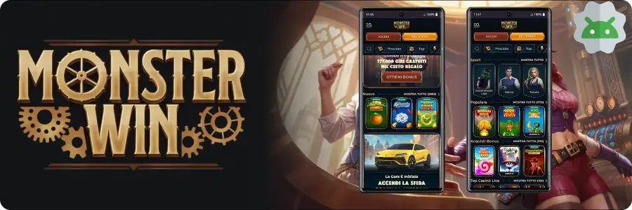Descarga MonsterWin Android – Juegos, slots y bonos