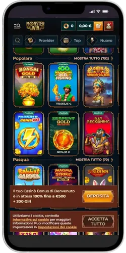 App MonsterWin – Slots: Bonsai Gold, Serpent Gold y Ra’s Reckoning